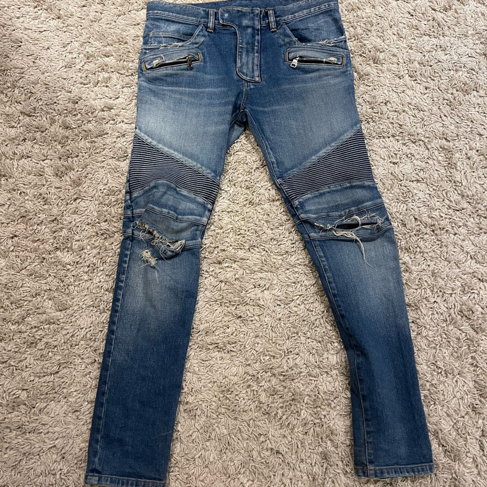 Balmain biker jeans